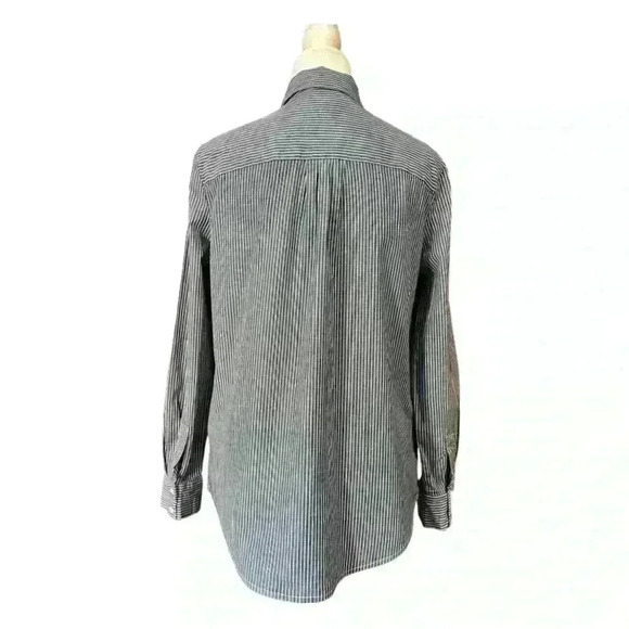 Thakoon For Design Nation Button Down Collared Chambray Stripe Shirt Women’s M - Picture 4 of 8